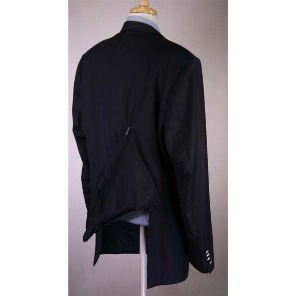 Savile of London Custom Dormeuil Wool Navy 2Btn Silver Metal Buttons Blazer 48XL - Picture 7 of 10